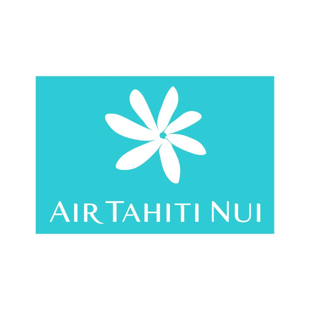 Air Tahiti Nui flag carrier of French Polynesia Tiare flower logo in PNG and SVG Vector.