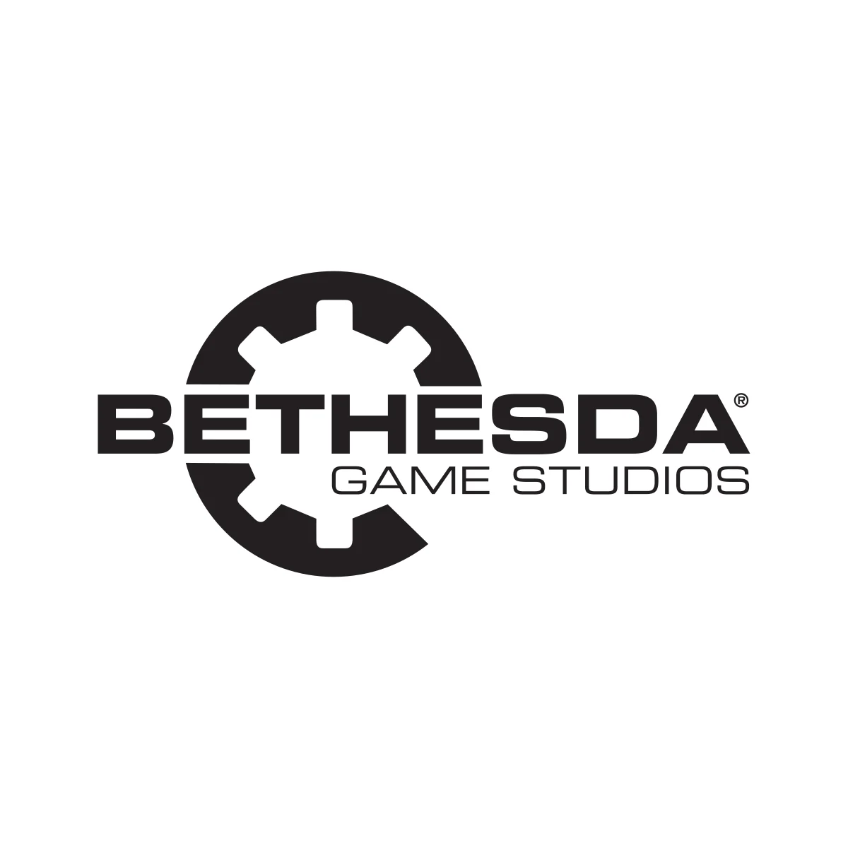Bethesda Game Studios developer of 'The Elder Scrolls' and 'Fallout' industrial gear logo in PNG and SVG Vector.