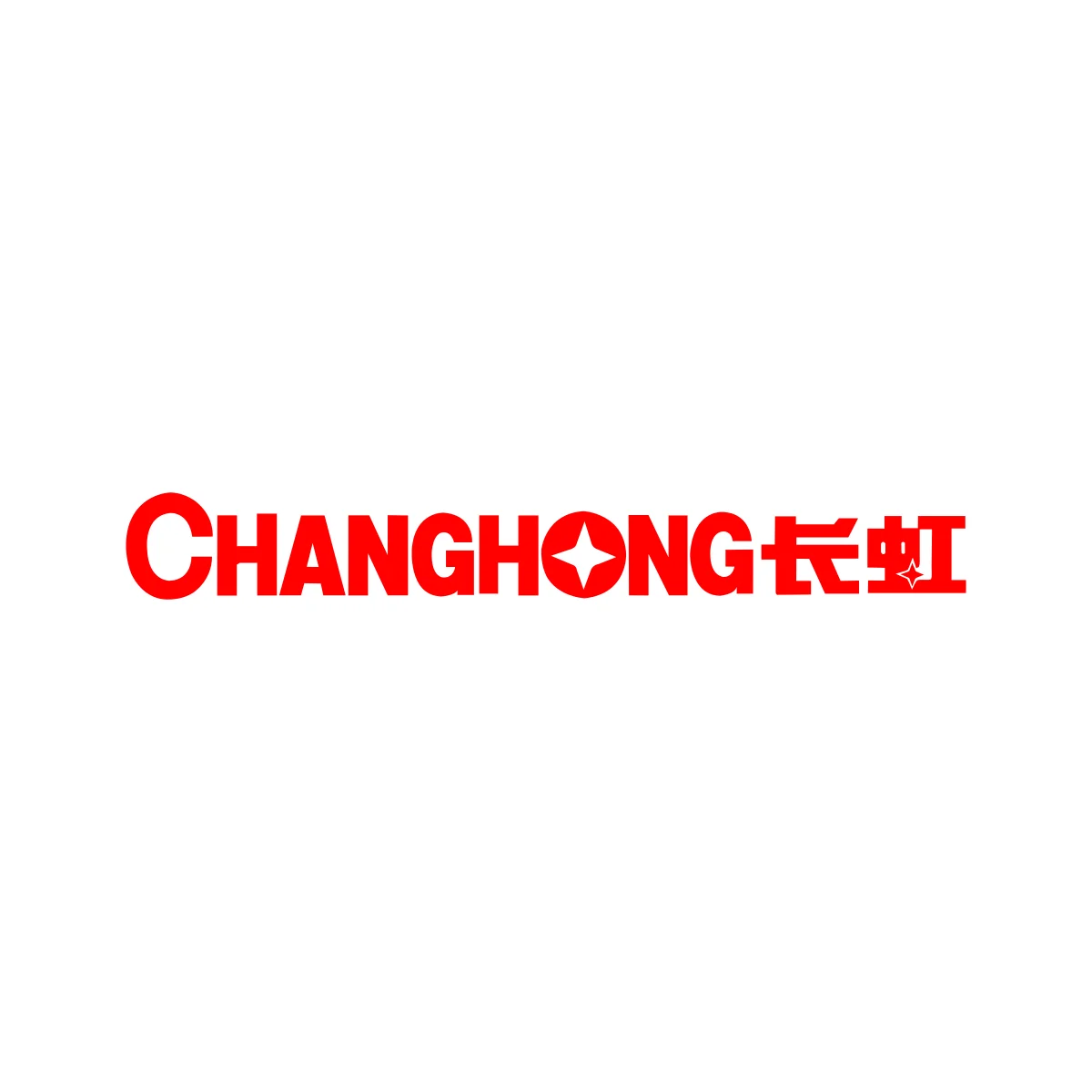 Changhong Chinese consumer electronics (TVs, appliances) manufacturer bold red wordmark logo in PNG and SVG Vector.