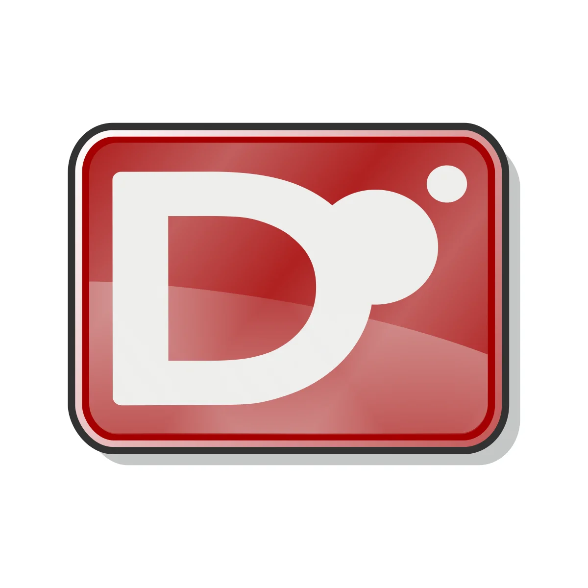 D (Dlang) general-purpose programming language logo in PNG and SVG Vector.