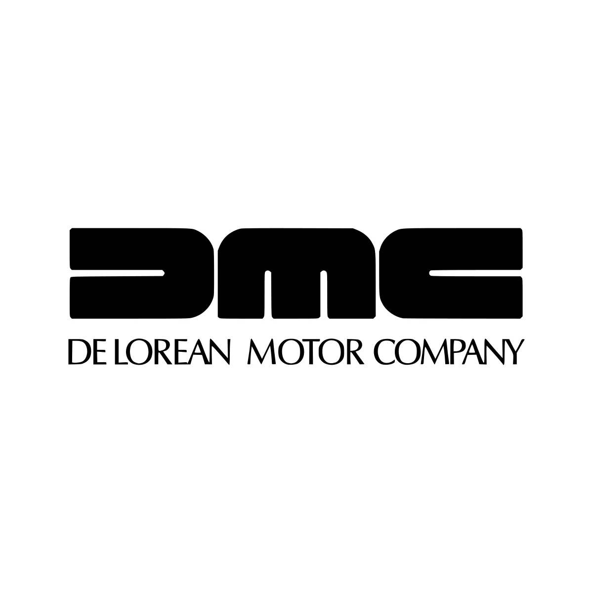 DeLorean Motor Company (DMC) iconic sports car brand logo in PNG and SVG Vector.
