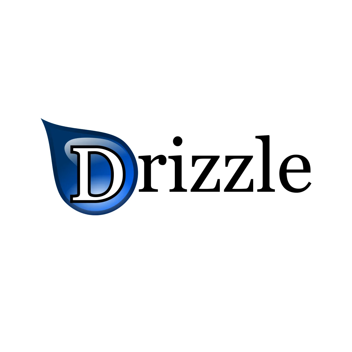 Drizzle former open-source lightweight MySQL fork database server blue cloud logo in PNG and SVG Vector.