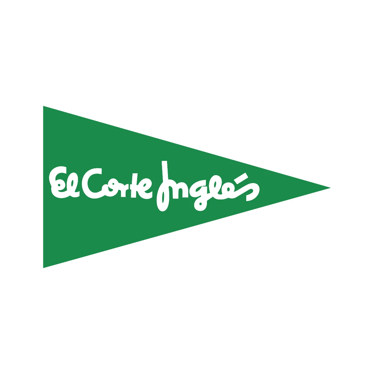 El Corte Inglés Spanish department store group green triangle logo in PNG and SVG Vector.