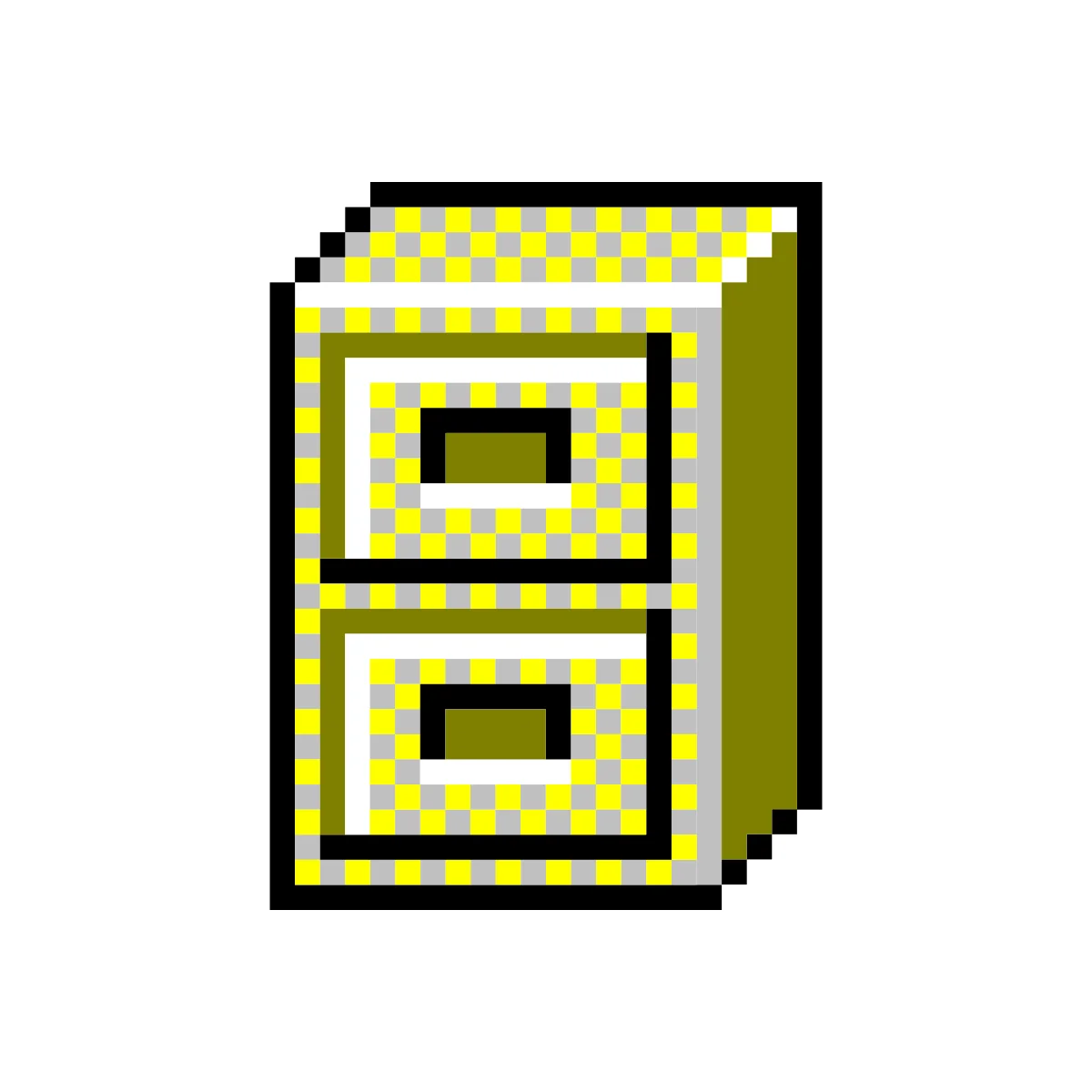 File Manager classic (Windows 3.x) file management utility yellow filing cabinet icon logo in PNG and SVG Vector.