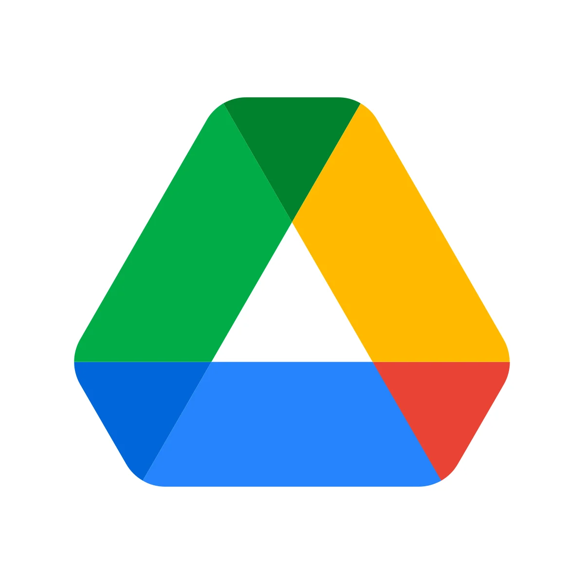 Google Drive cloud storage and file synchronization service triangular logo in PNG and SVG Vector.