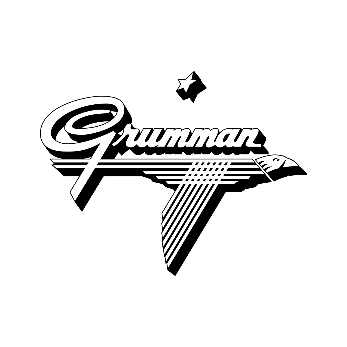 Grumman historic American aerospace and military aircraft manufacturer logo in PNG and SVG Vector.