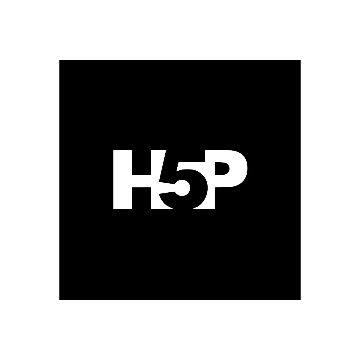 H5P open-source framework for interactive HTML5 content bold wordmark logo in PNG and SVG Vector.