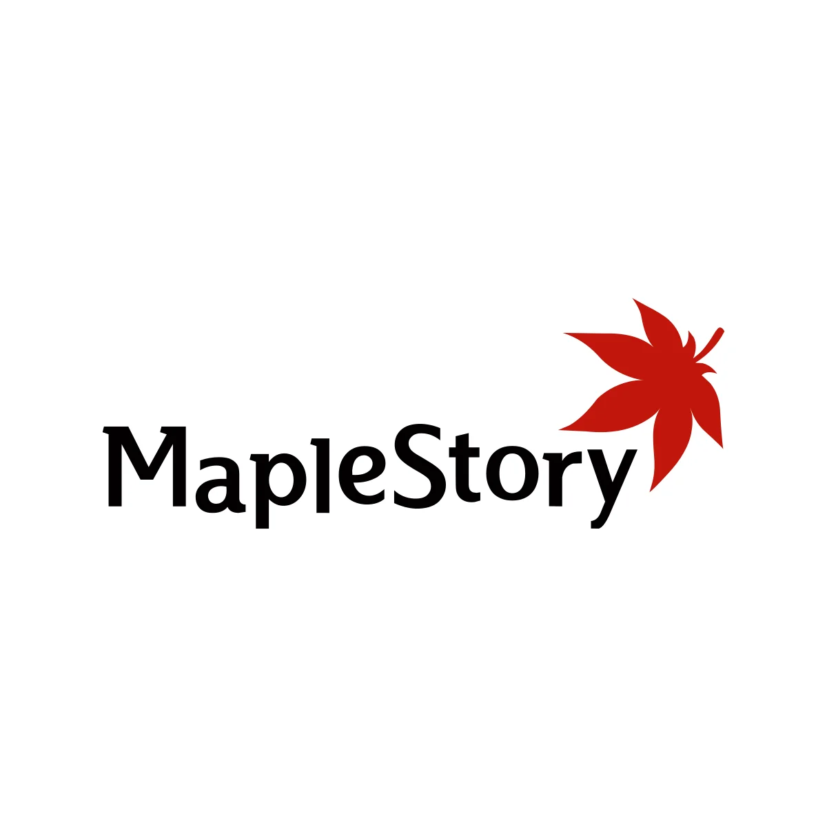 MapleStory iconic 2D MMORPG video game maple leaf logo in PNG and SVG Vector.