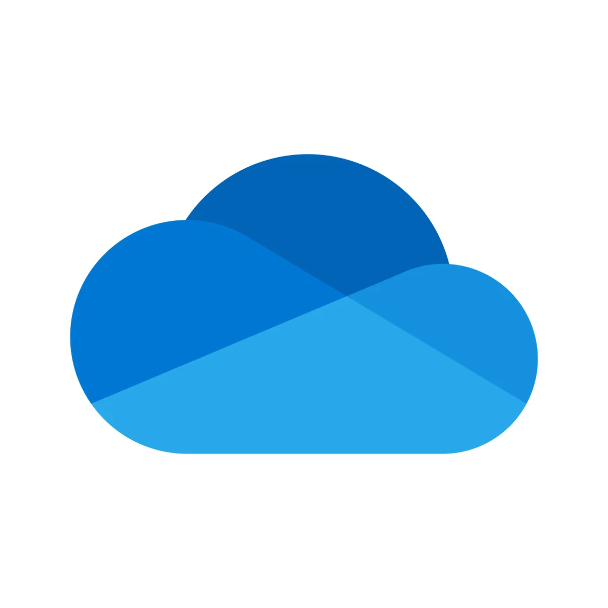 Microsoft OneDrive cloud storage service blue cloud icon logo in PNG and SVG Vector.