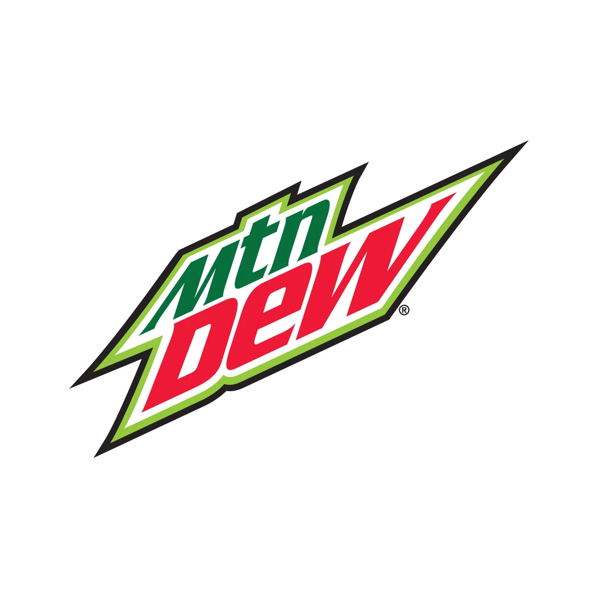 Mountain Dew iconic carbonated soft drink brand logo in PNG and SVG Vector.