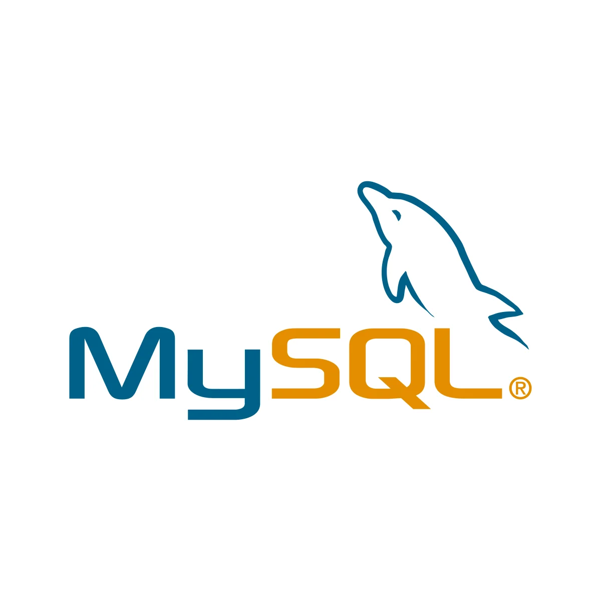 MySQL popular open-source relational database dolphin logo in PNG and SVG Vector.