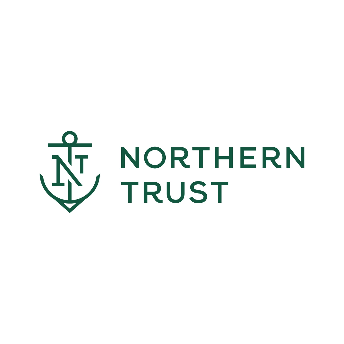 Northern Trust American wealth and asset management financial services company 'NT' anchor monogram logo in PNG and SVG Vector.