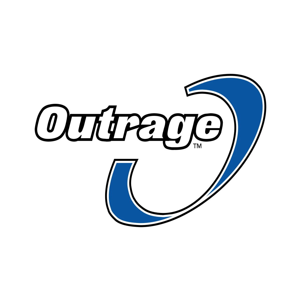 Outrage Games defunct American video game developer ('Descent 3') spinning 'O' blade logo in PNG and SVG Vector.