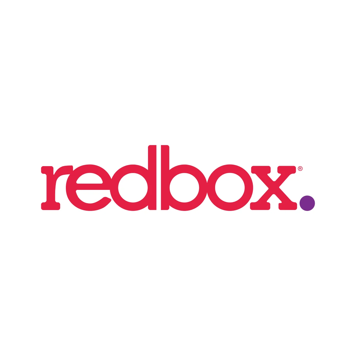 Redbox American DVD and video game rental kiosk company bold red wordmark logo in PNG and SVG Vector.