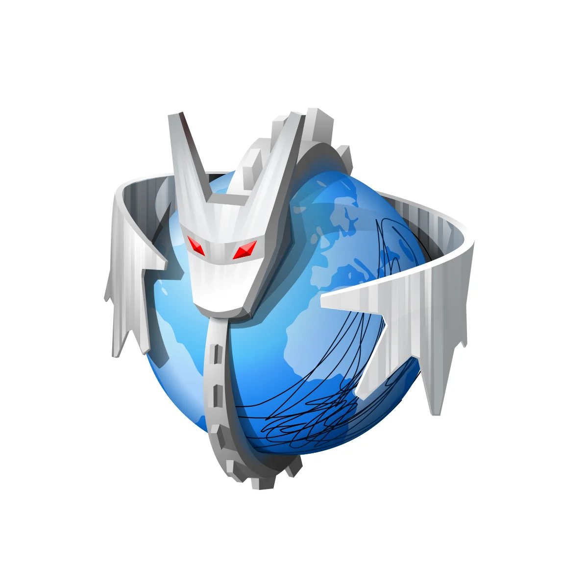 rekonq historic KDE lightweight web browser logo in PNG and SVG Vector.