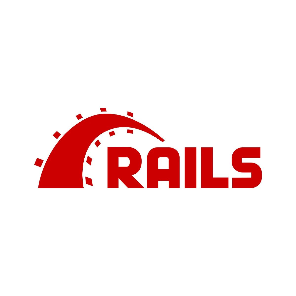 Ruby on Rails open-source server-side web application framework red 'Rails' badge logo in PNG and SVG Vector.