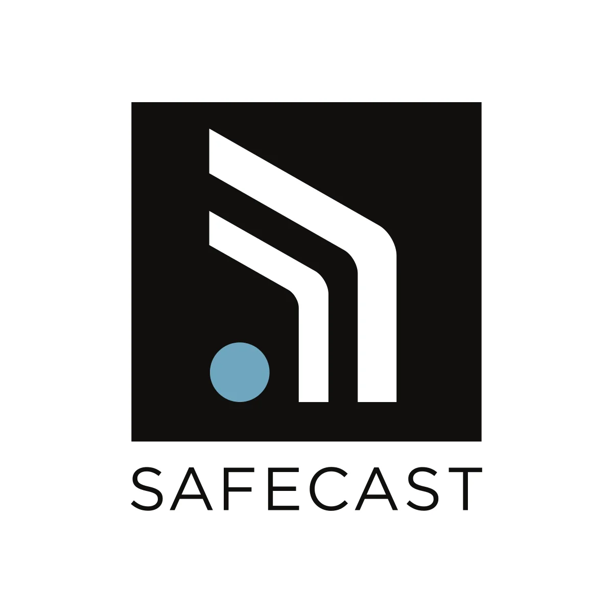 Safecast citizen science environmental monitoring gas mask logo in PNG and SVG Vector.