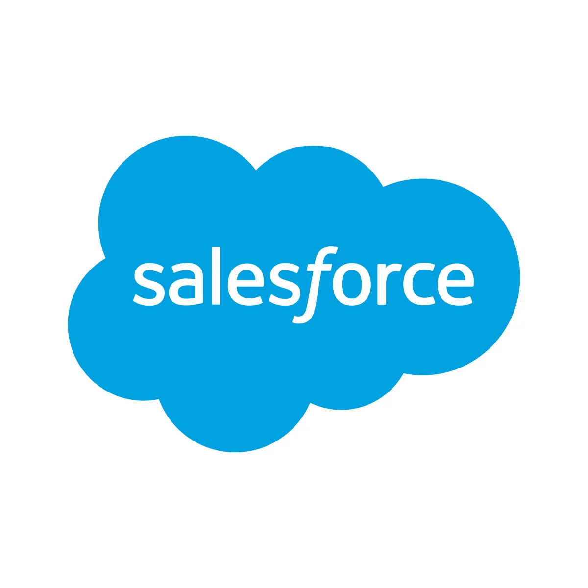 Salesforce global leader in cloud-based CRM software blue cloud logo in PNG and SVG Vector.