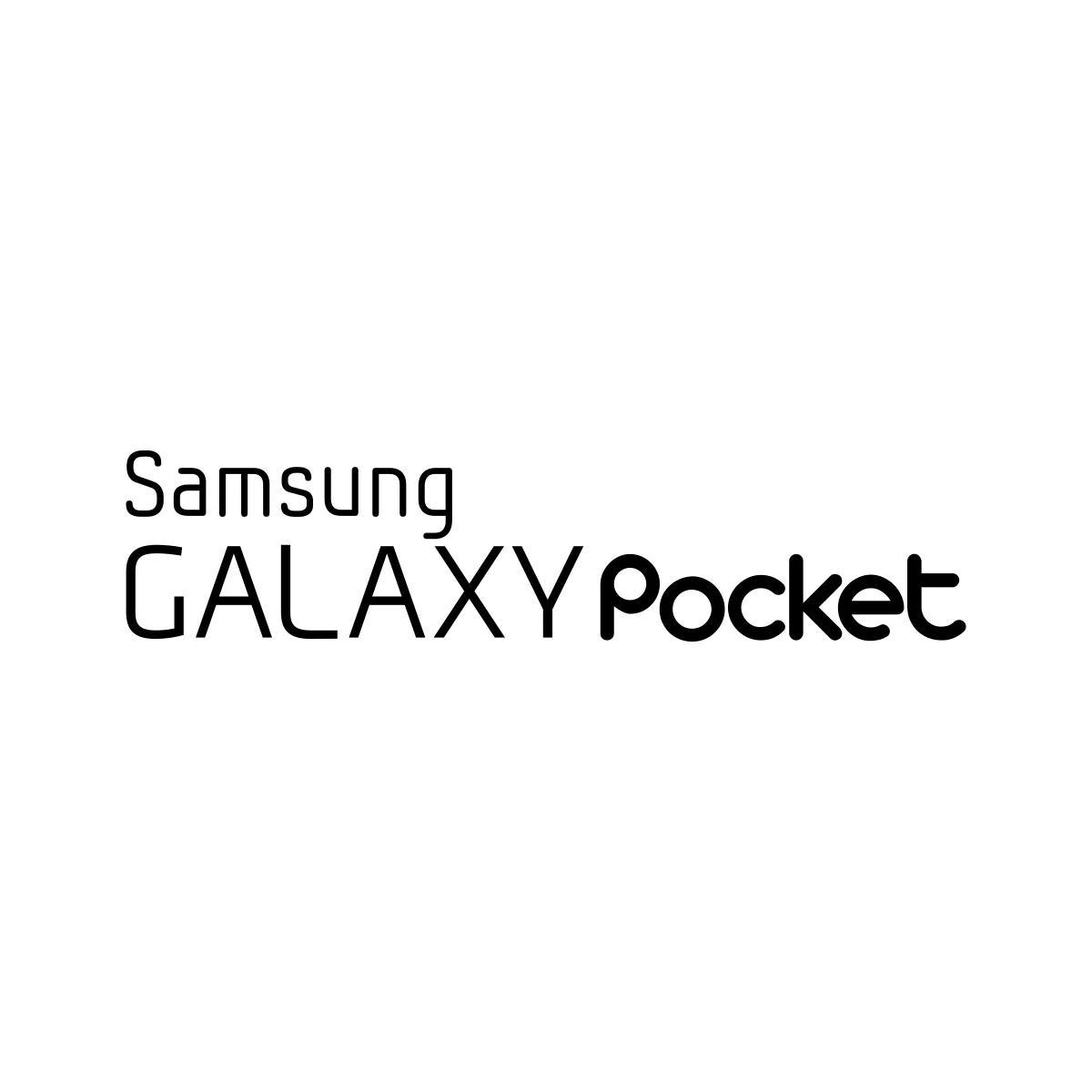 Samsung Galaxy Pocket historic ultra-compact budget Android smartphone product wordmark logo in PNG and SVG Vector.