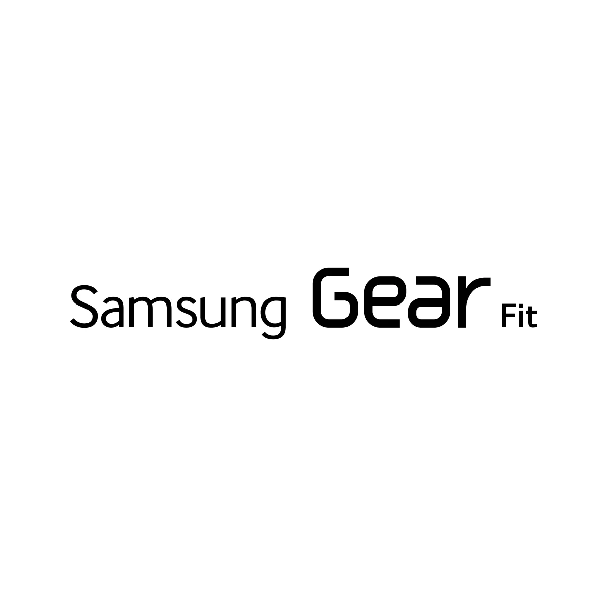 Samsung Gear Fit Samsung fitness tracker and smartwatch brand logo in PNG and SVG Vector.