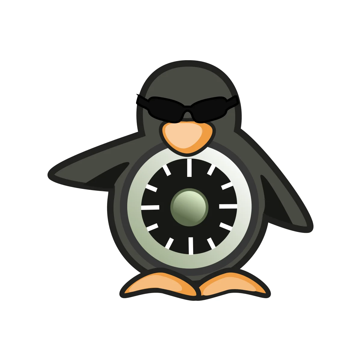 Security-Enhanced Linux (SELinux) kernel security module penguin shield logo in PNG and SVG Vector.