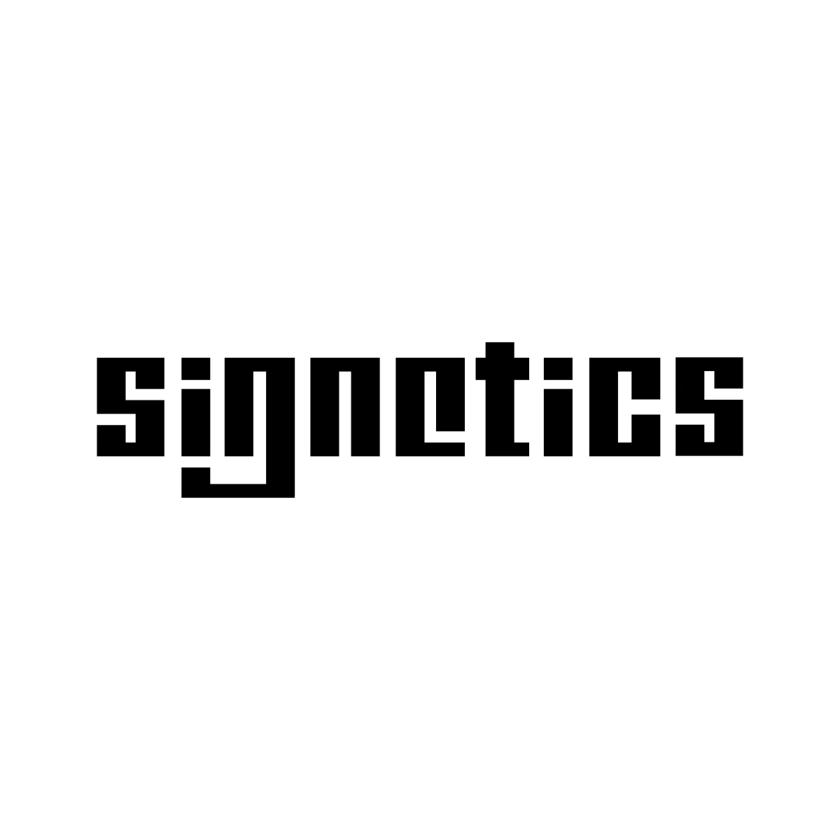 Signetics historic pioneering semiconductor manufacturing company logo in PNG and SVG Vector.