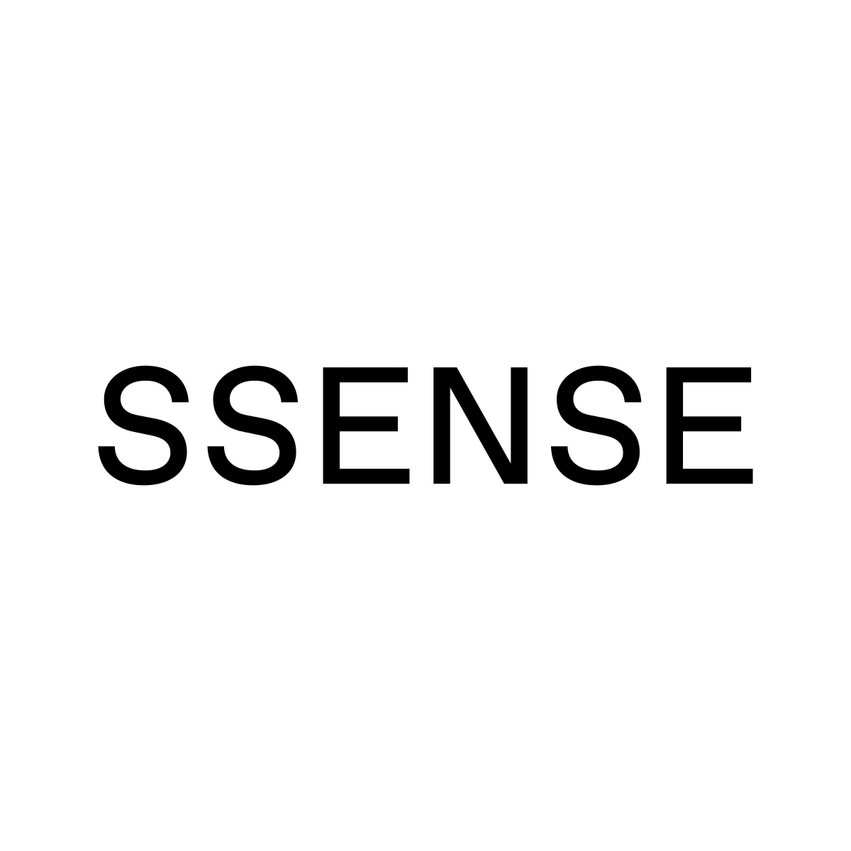 SSENSE global luxury fashion and streetwear e-commerce platform minimalist black wordmark logo in PNG and SVG Vector.