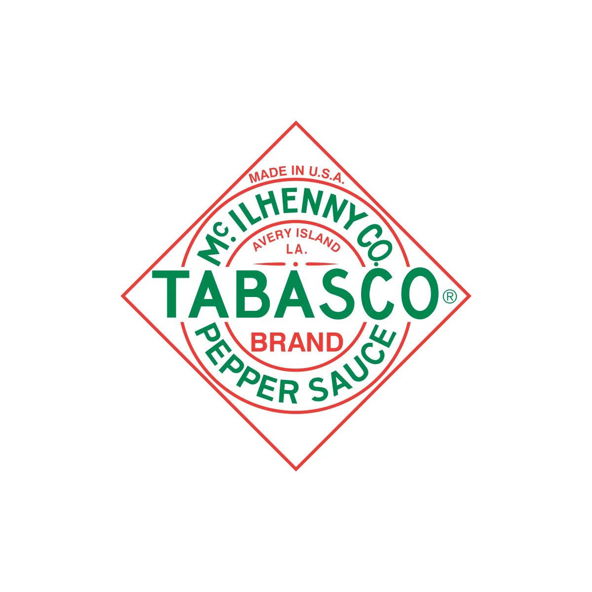 Tabasco sauce iconic American hot sauce brand logo in PNG and SVG Vector.