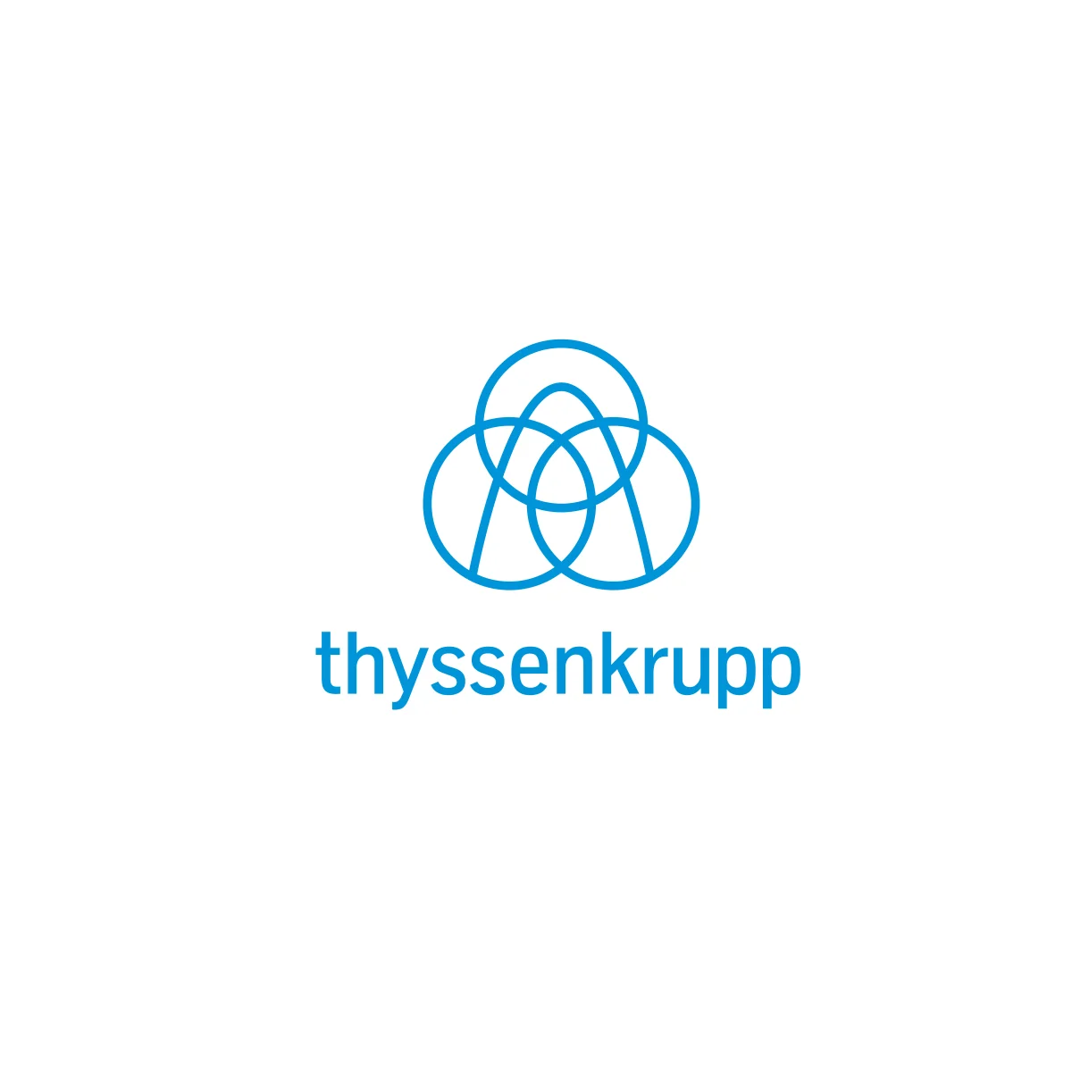 thyssenkrupp AG German industrial engineering and steel conglomerate 'Krupp rings' and 'Thyssen arch' unified logo in PNG and SVG Vector.