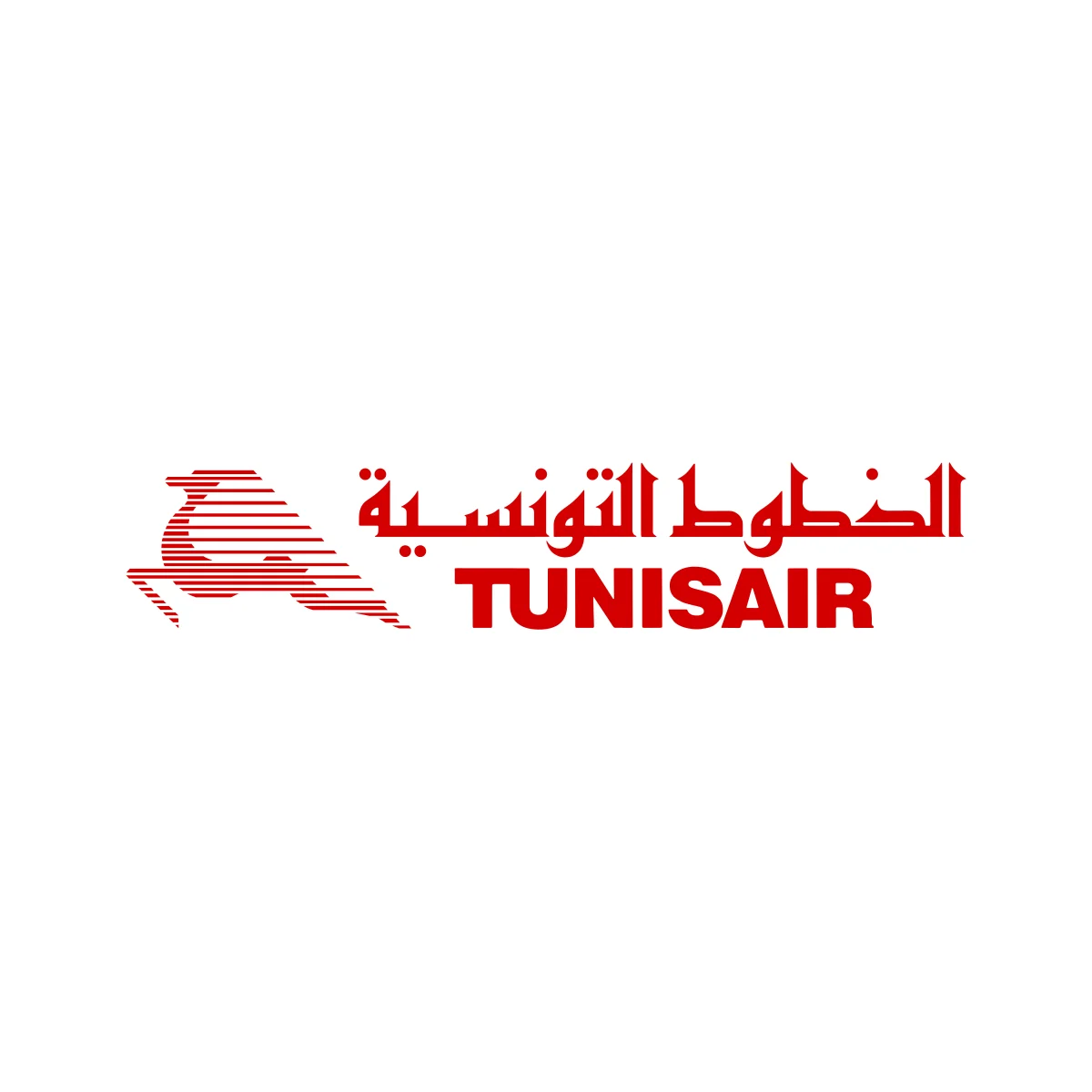 Tunisair national flag carrier airline of Tunisia iconic leaping 'gazelle' emblem logo in PNG and SVG Vector.