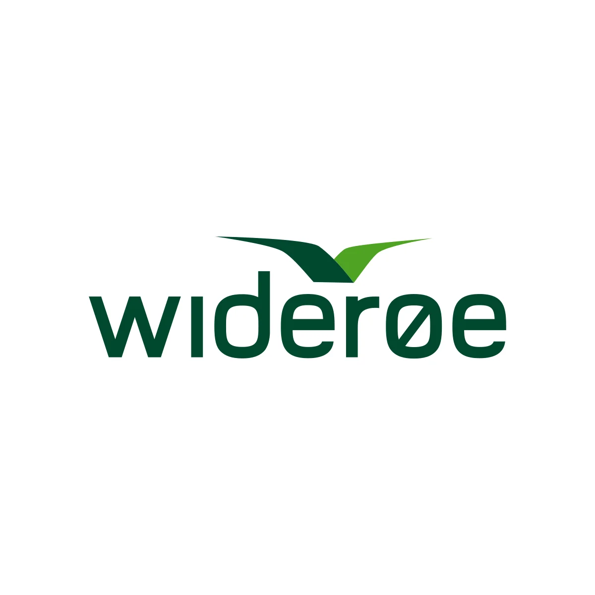 Widerøe major Norwegian regional airline abstract green 'W' winglet logo in PNG and SVG Vector.