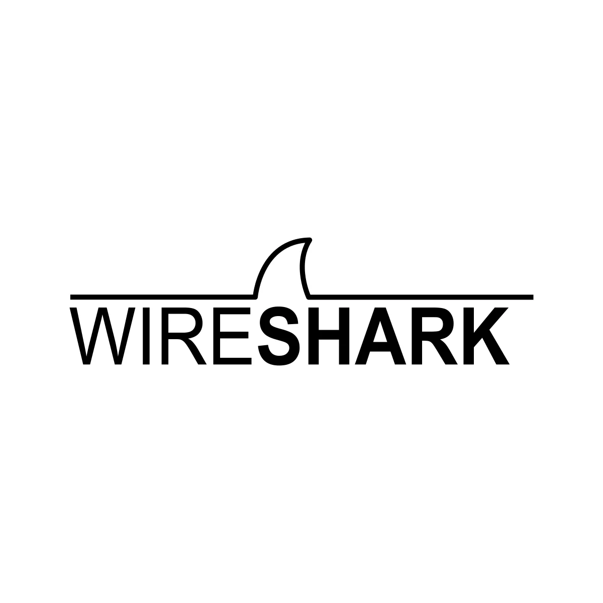 Wireshark network protocol analyzer shark fin logo in PNG and SVG Vector.