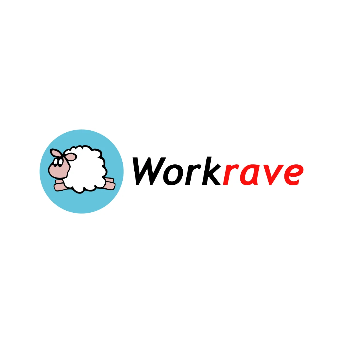 Workrave free open-source RSI prevention software stretching sheep mascot logo in PNG and SVG Vector.